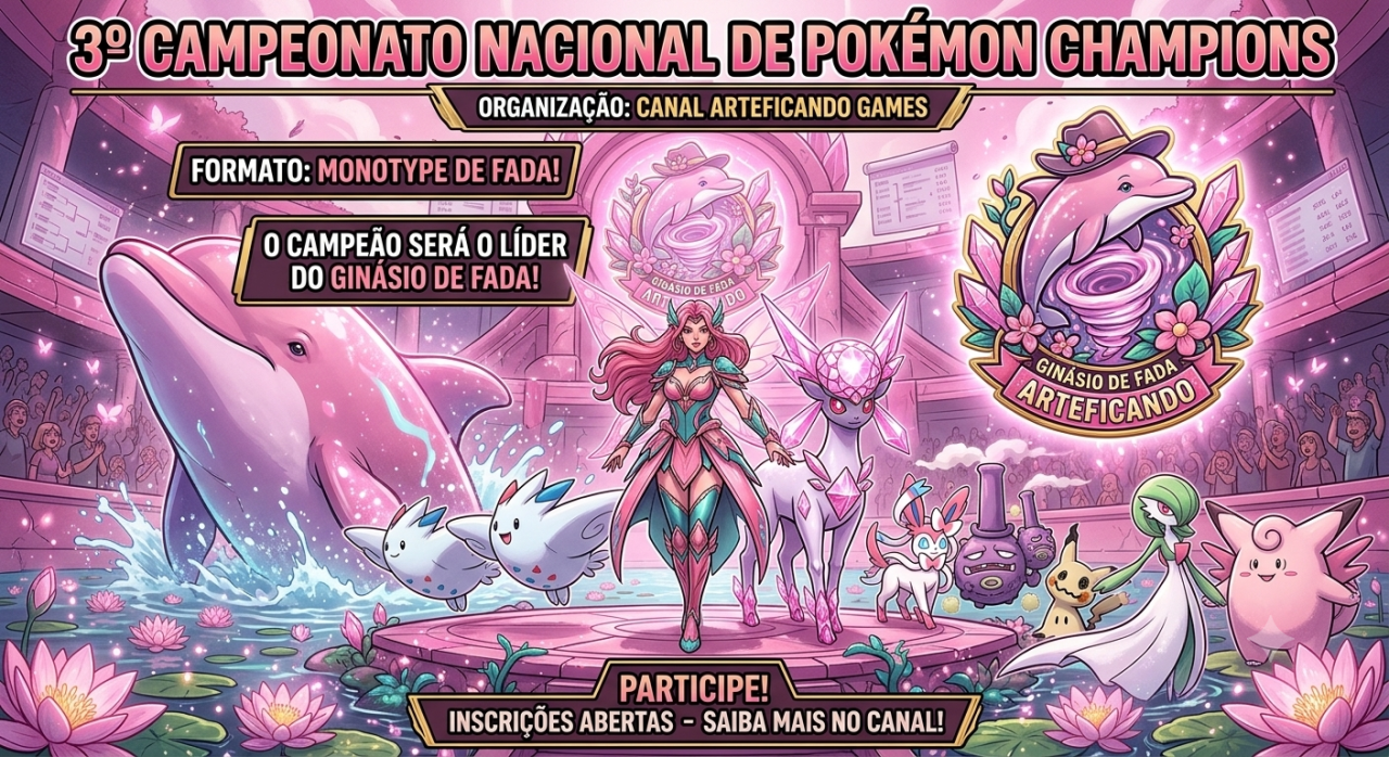 Foto do Evento com um título grande escrito
